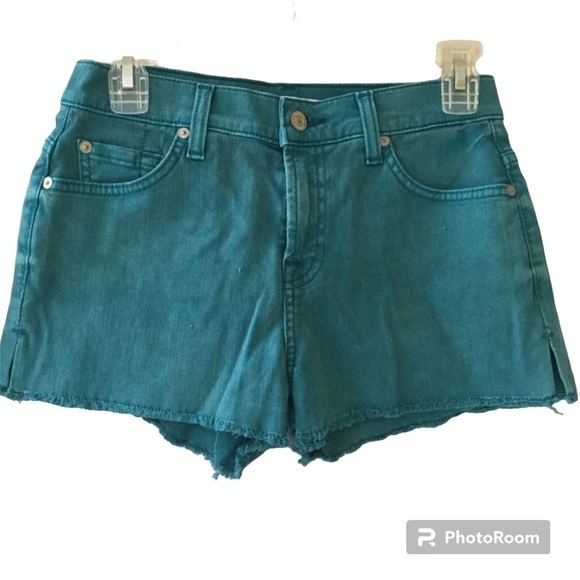 7For all Men Kind Aqua Green Shorts - Picture 1 of 10